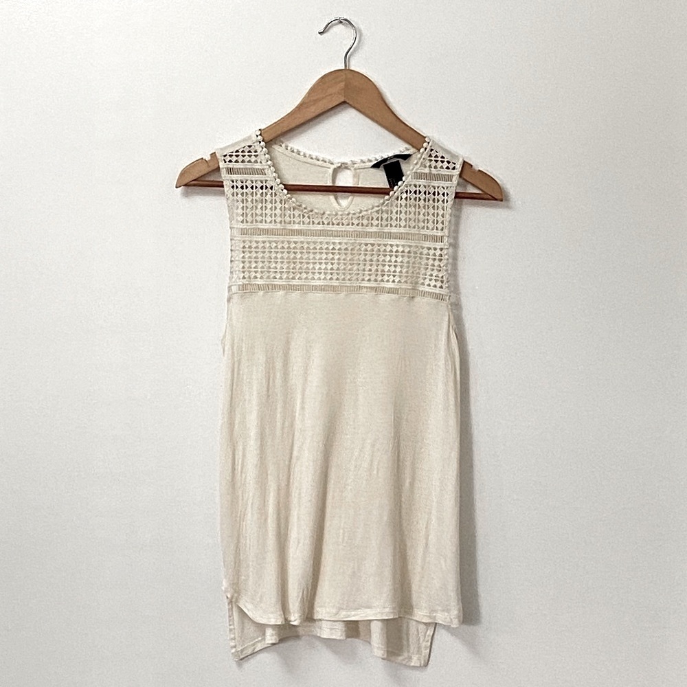 H&M Embroidered Sleeveless Top
